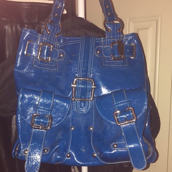 Chinese Laundry bag in bright cobalt blue - Picture 8 of 10